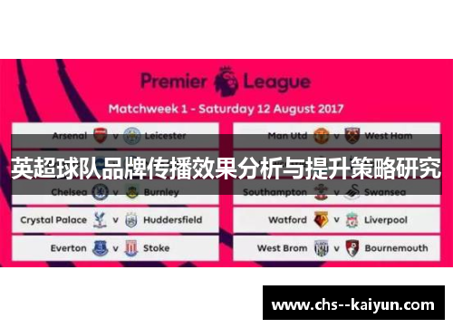 英超球队品牌传播效果分析与提升策略研究